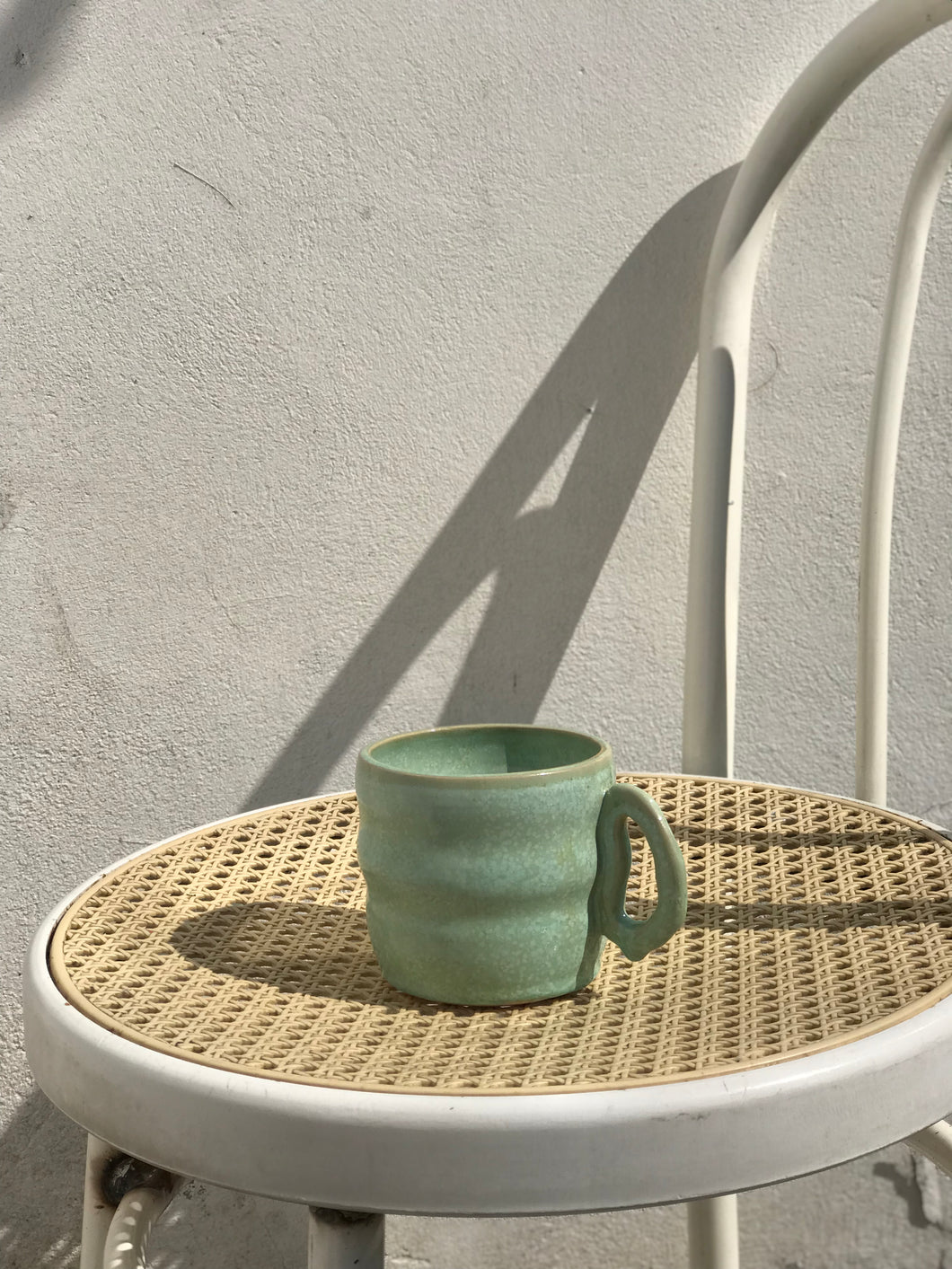 Ritual mug drip glaze green